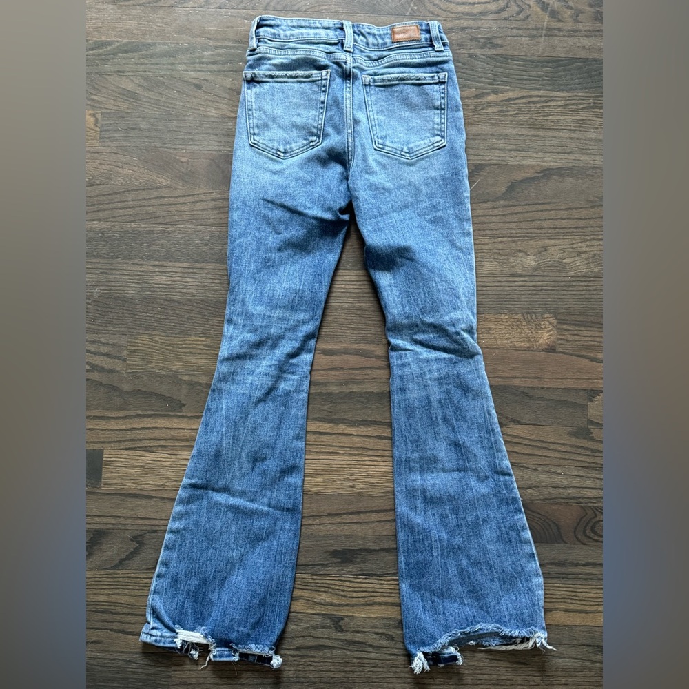 BKE Kids Blue Distressed Flare Jeans - Picture 2 of 6